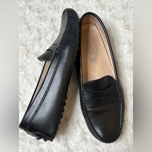 Tod’s Gommino Black Leather Italian Driving Loafers 8